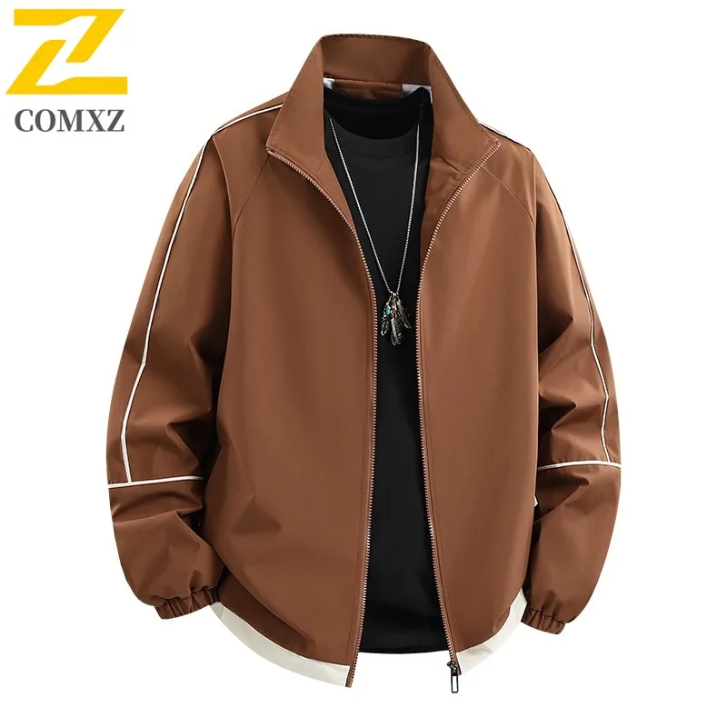 

COMXZ Men Lightweight Jacket 2025 Breathable Windproof Outdoor Travel Outdoor Camping Jacket Autumn Rider Jackets with No Hood