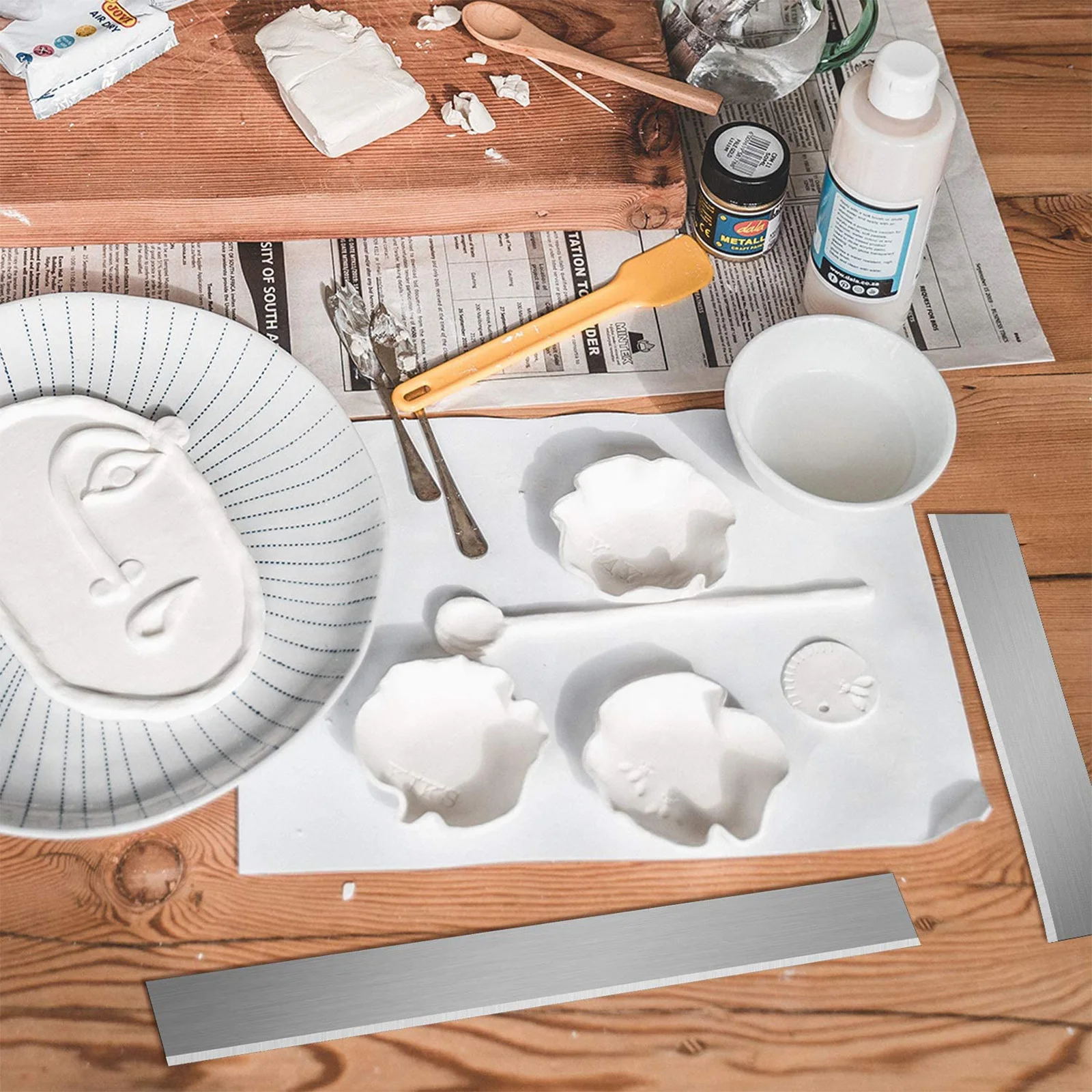 

Clay Cutting Tool For Polymer Clay High Carbon Steel Sharp Slicing Blades Round Edge Diy Craft Modeling Sculpting Tools Kit