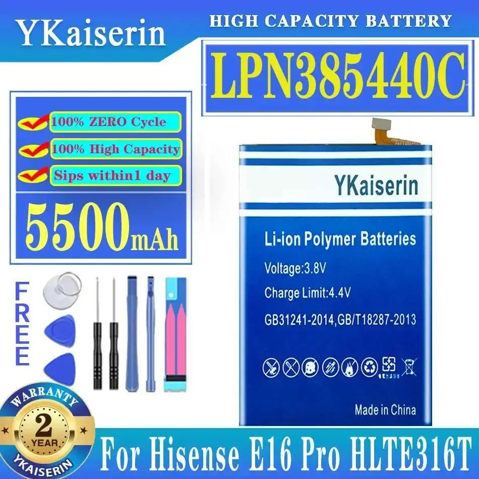 

Reliable Replacement Mobile Phone Battery For Hisense E16 Pro E16pro HLTE316T LPN385440C 5500Mah