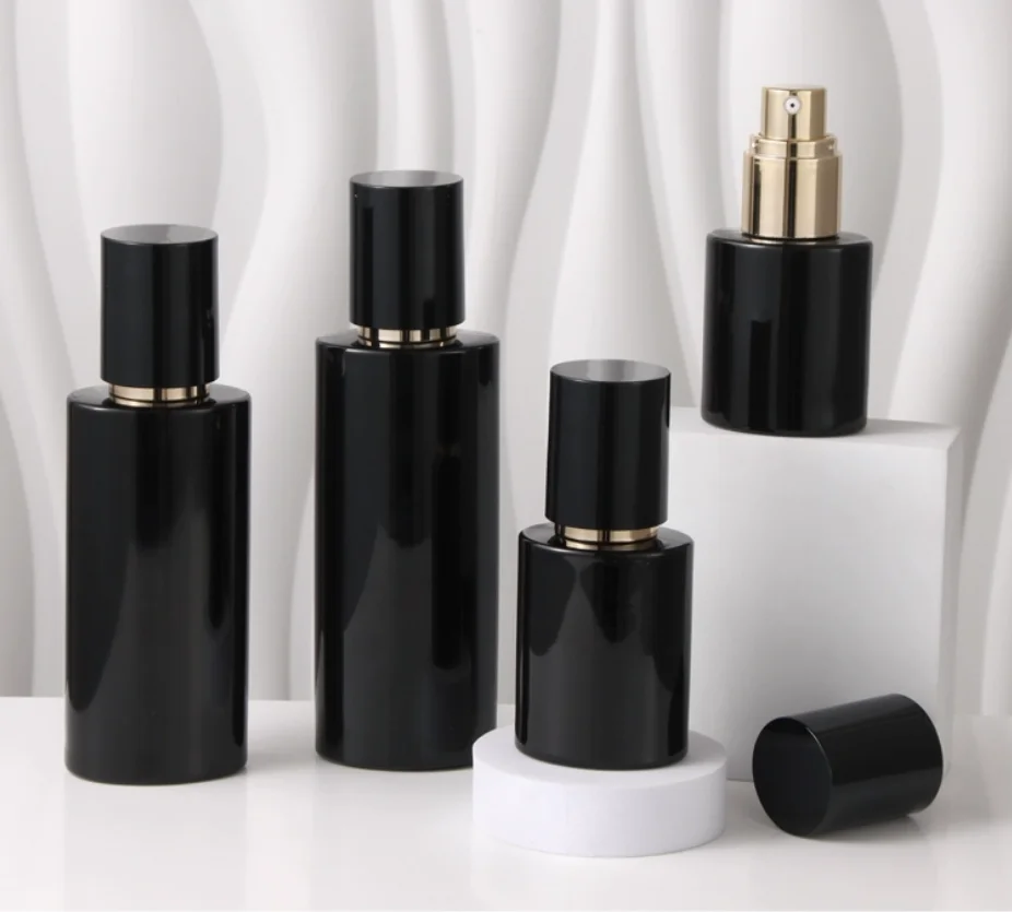 30ml-120ml oval shape glass bottle moisture essence serum/lotion/emulsion/foundation/toner toilet water cosmetic packing