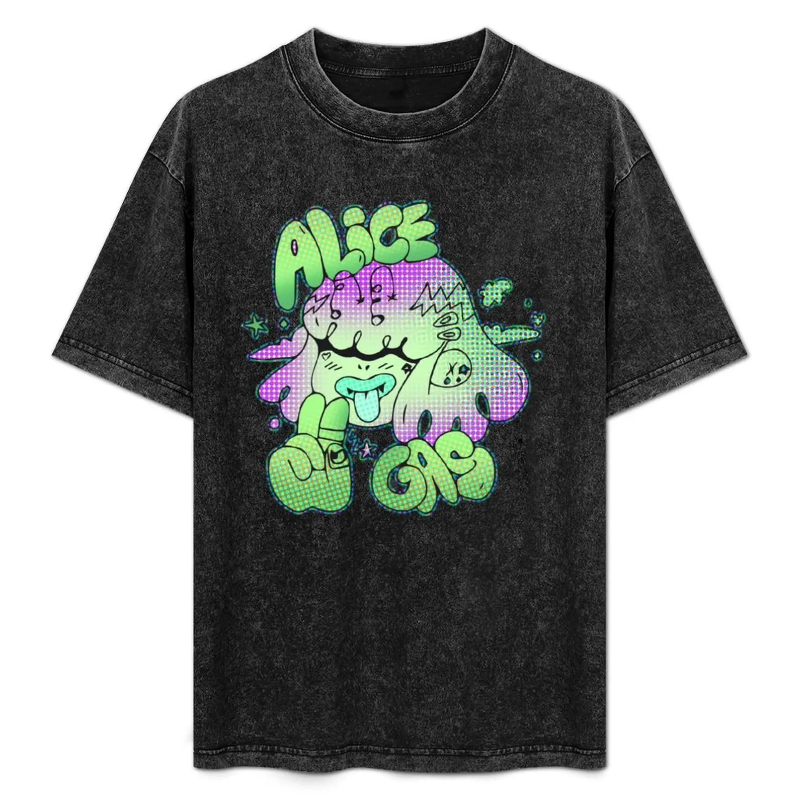

Alice Gas Green T-Shirt Basic Lightweight Short Sleeve Tee