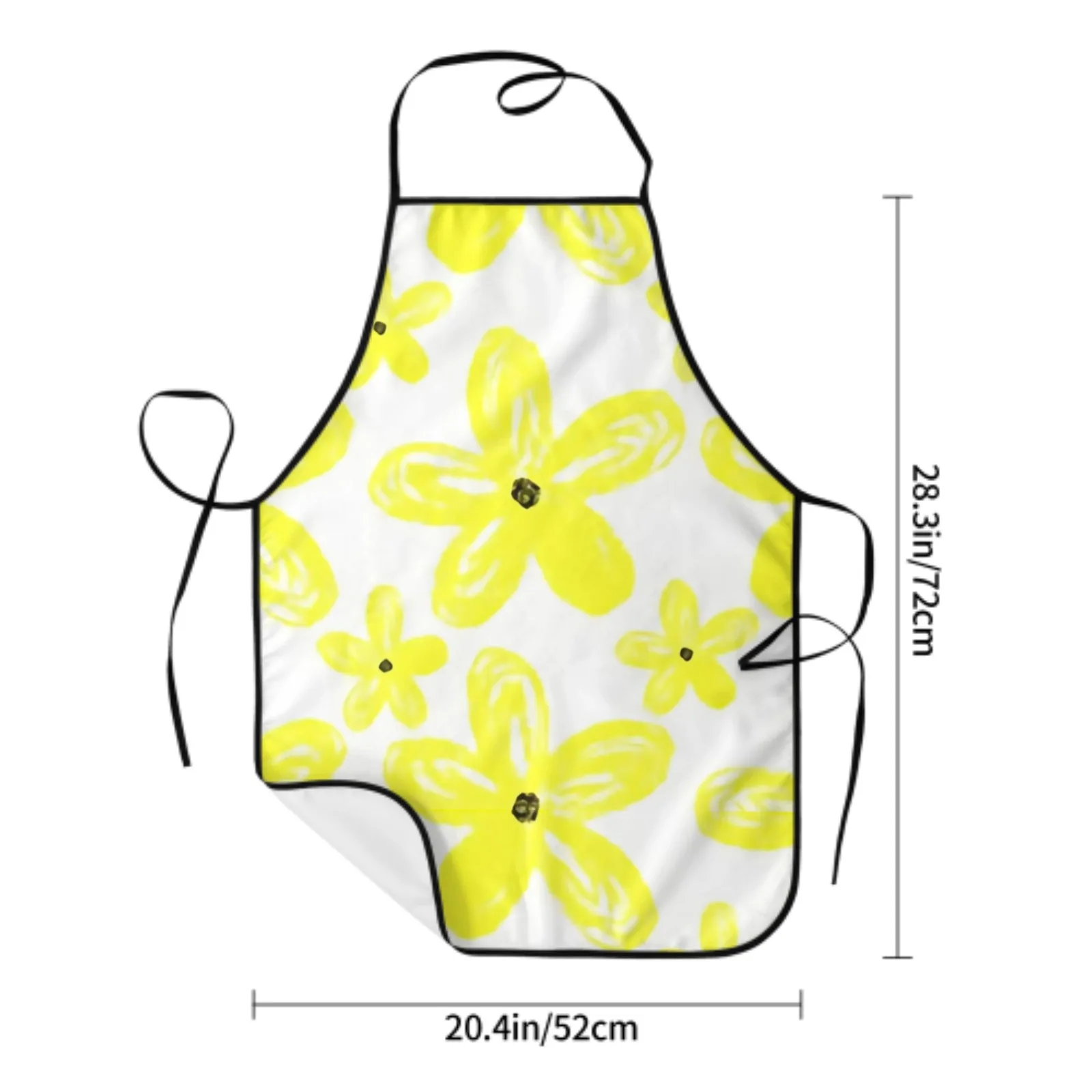 Summer Flwoer Polyester locking hem Apron Home Cooking Baking Kitchen Yellow Daisy Apron White Daisy Summer Flwer Summer Flower