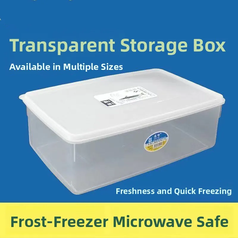 Plastic Food Preservation Box Set Lunch Box Microwave Oven Frie Storage Box Rectangular Heatable Food Container Long Rectangle