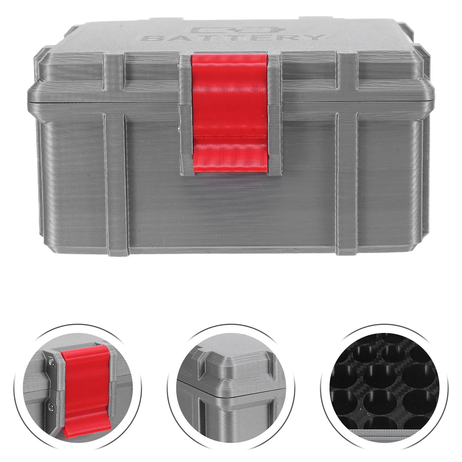 Battery Organizer Storage Case Waterproof Aa Aaa Battery Holder Compact Plastic Box for Camping Travel Home Organization