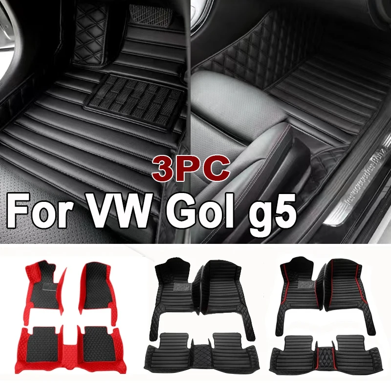 Customized Artificial Leather Car Floor Mat For VW Gol g5 2008 2009 2010 2011 2012 Protect Your Vehicle\'s Interior Accessory