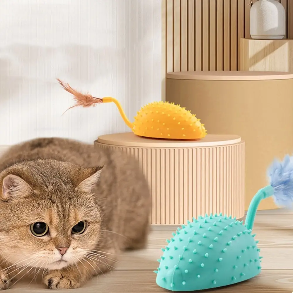 

Silicone Electric Silicone Mouse Toy USB Charging Intelligent Remote Controlled Mouse Toy 2 Modes Automatic Moving Mouse Toy