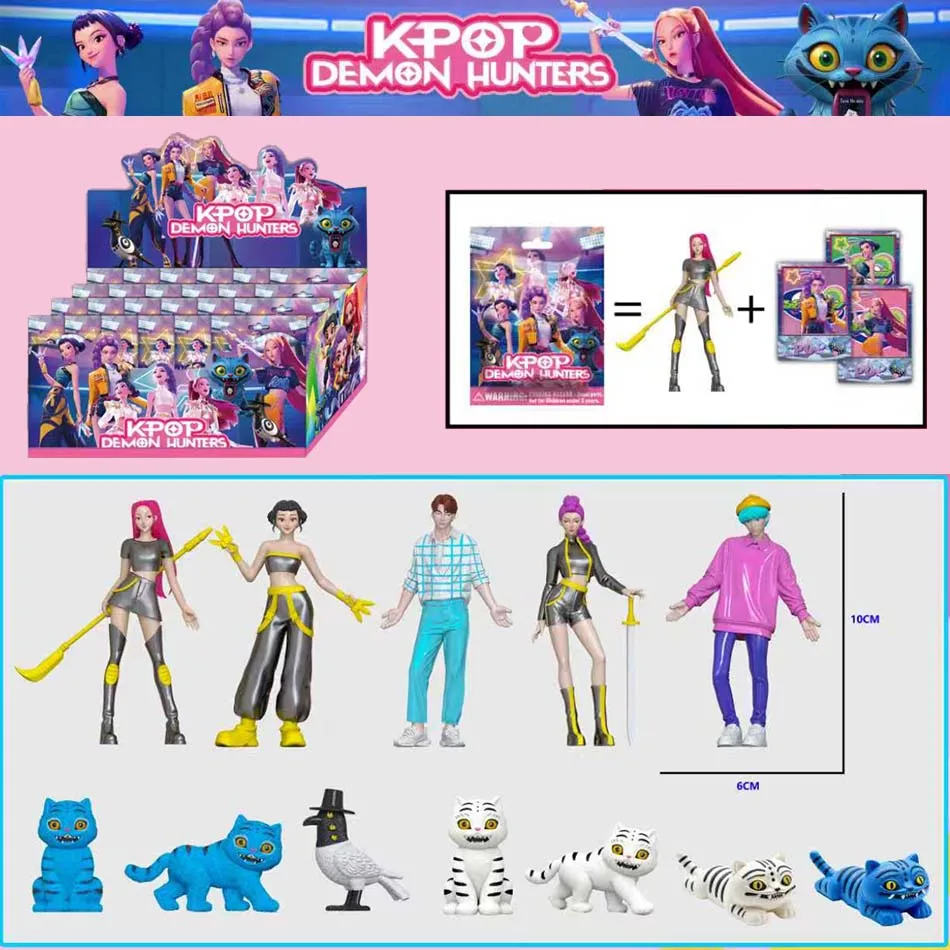 

Kpop Demon Hunters Anime Figure Toys Cute PVC Blind box Joints Action Figure Model Dolls Kids Birthday Decoration Toy Gifts