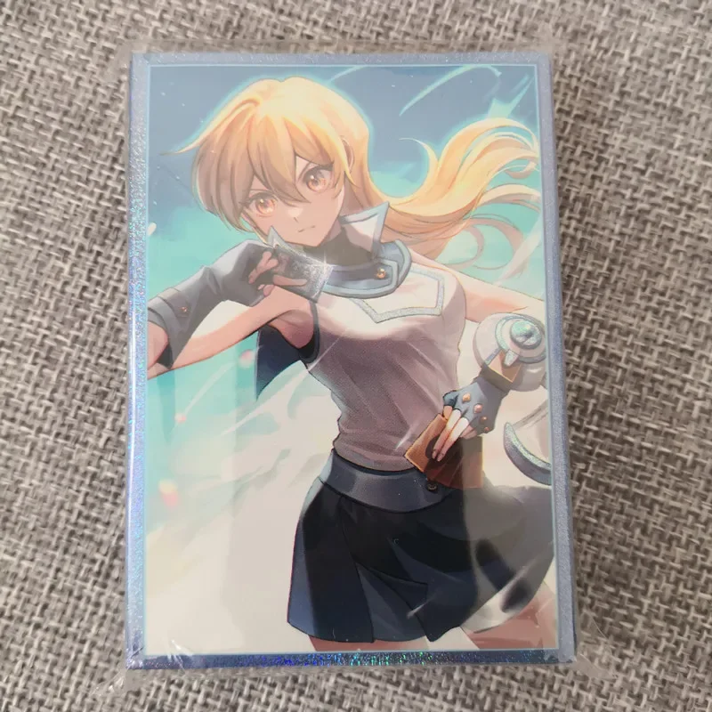 

50pcs/pack Game Yu-Gi-Oh! GX Tenjoin Asuka Card Sleeves Anime Yugioh Holographic Sleeve Cards Protector Case for Gift