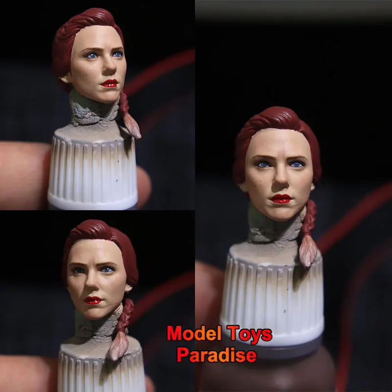 

1/12 Scale Female Soldier Black Widow Super Hero Head Sculpt Scarlett Johansson Head Fit 6inch Action Figure Body