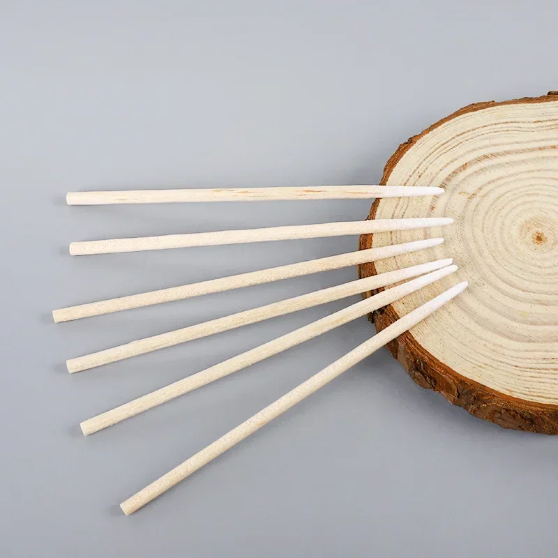 100 PCS per pack Short Wood Handle Small Pointed Tip Cotton Semi Permanent Eyebrow Tattoo Beauty Makeup Color Dedicated