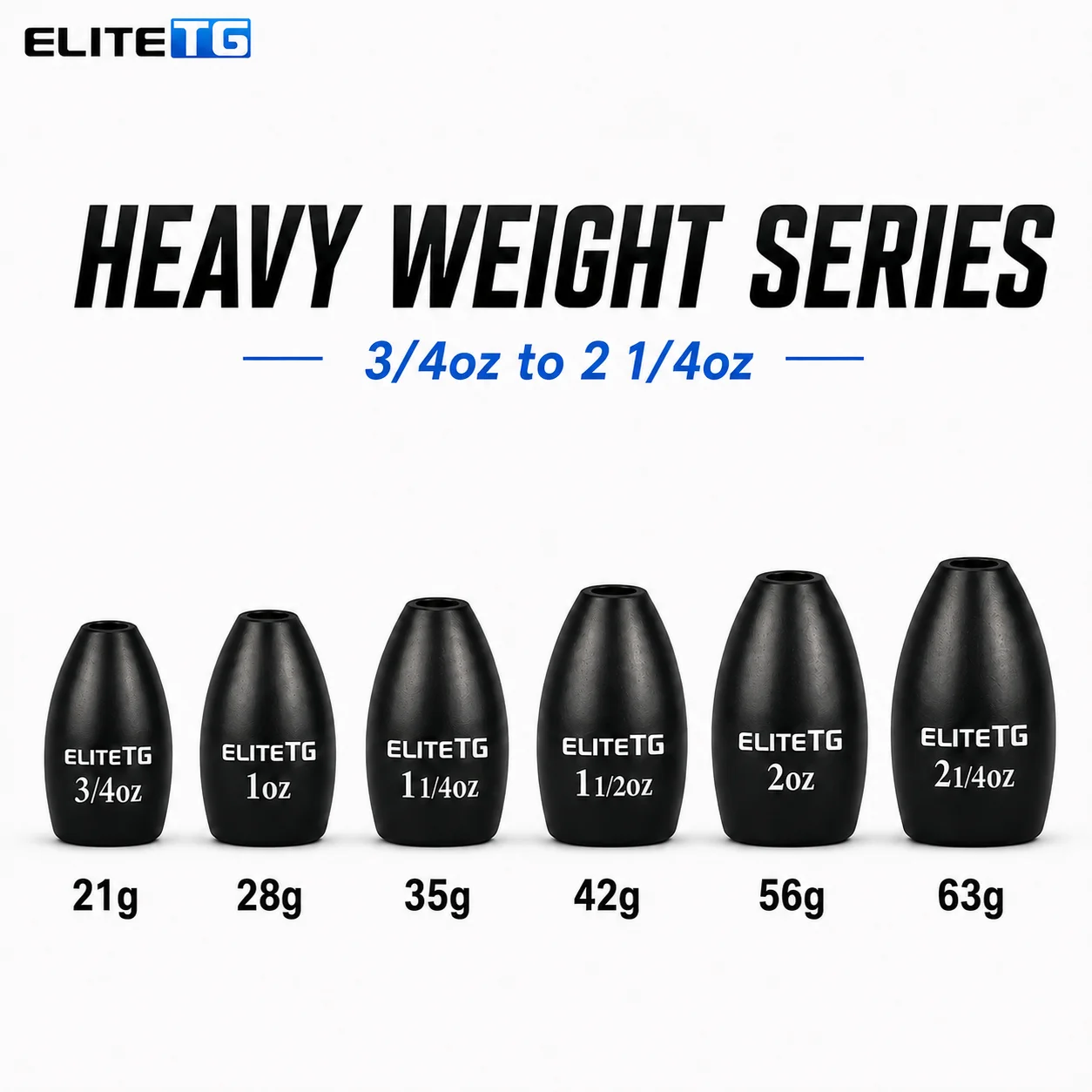 Elite TG  Flipping Weights Tungsten Fishing Sinker for Bass Fishing Weights 21g/28g/35g/42g/56g/63g