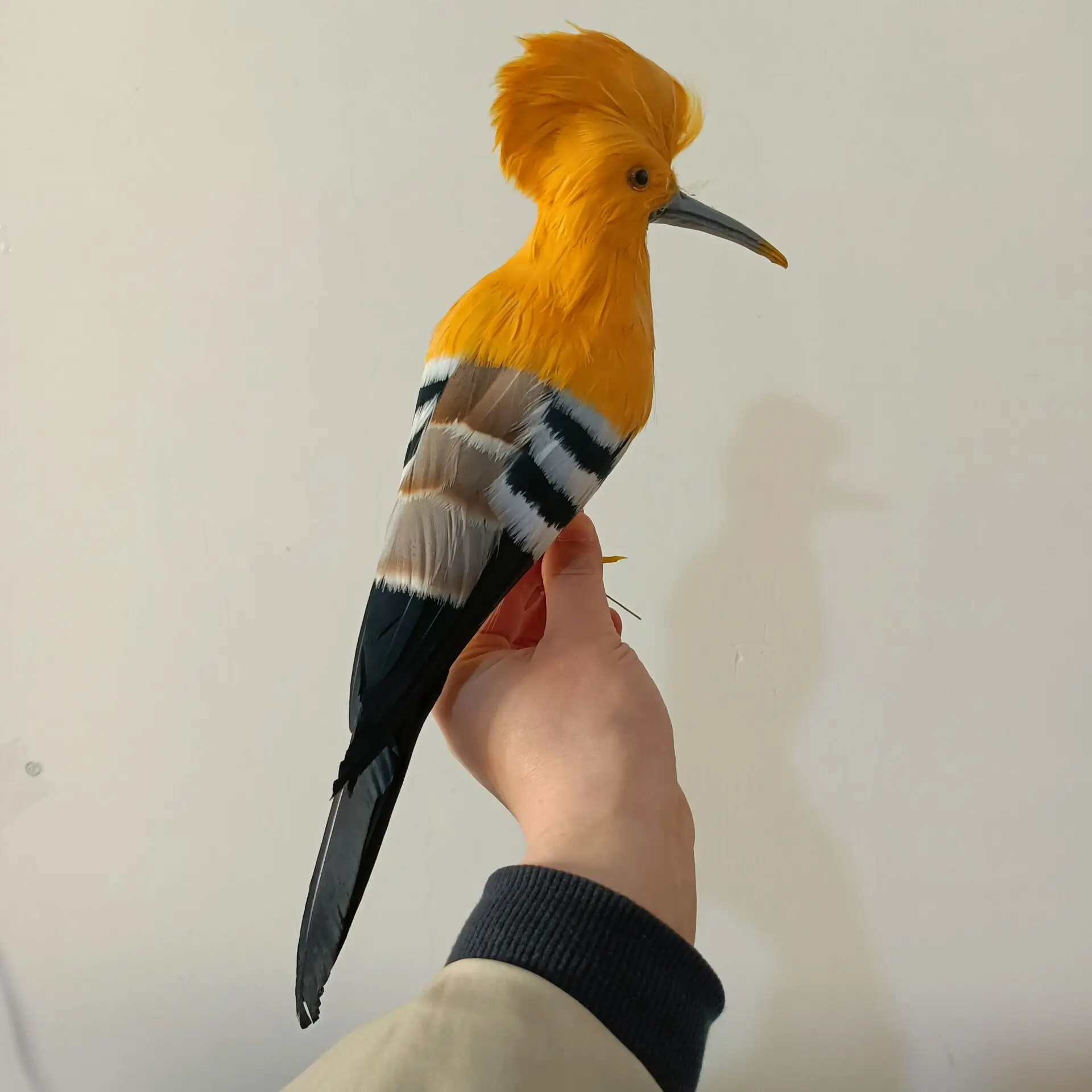 new yellow simulation foam and feathers hoopoe model toy gift about 32cm h2696