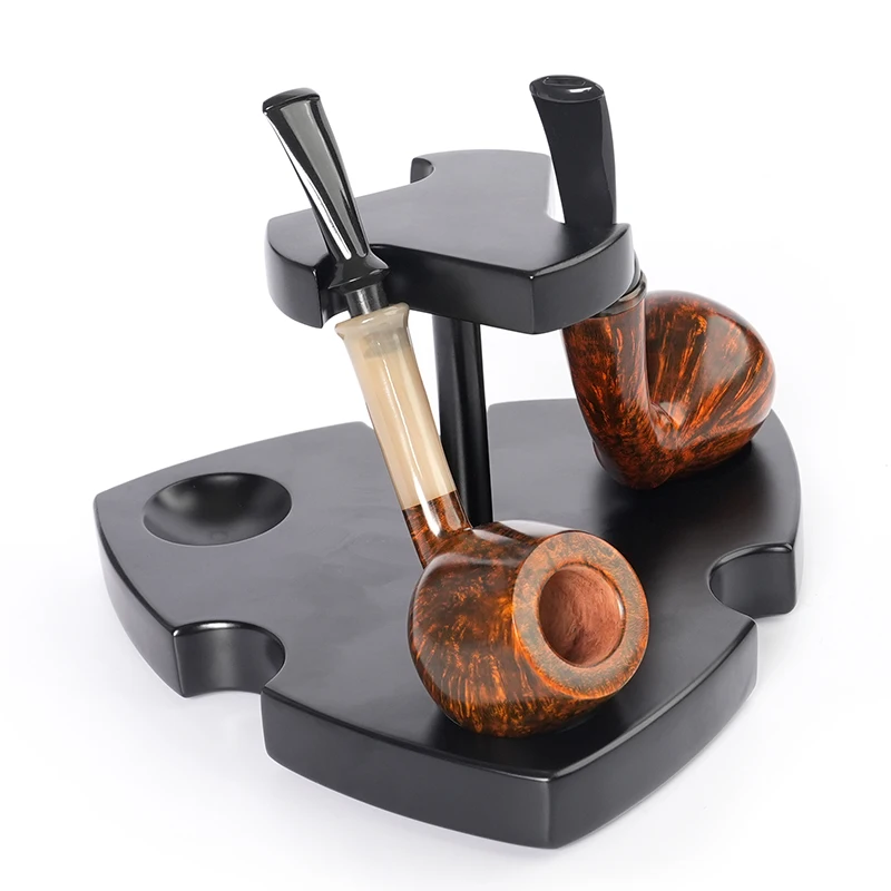 Three position pipe rack solid wood pipe rack portable detachable pipe rack suitable for long and short tobacco pipes