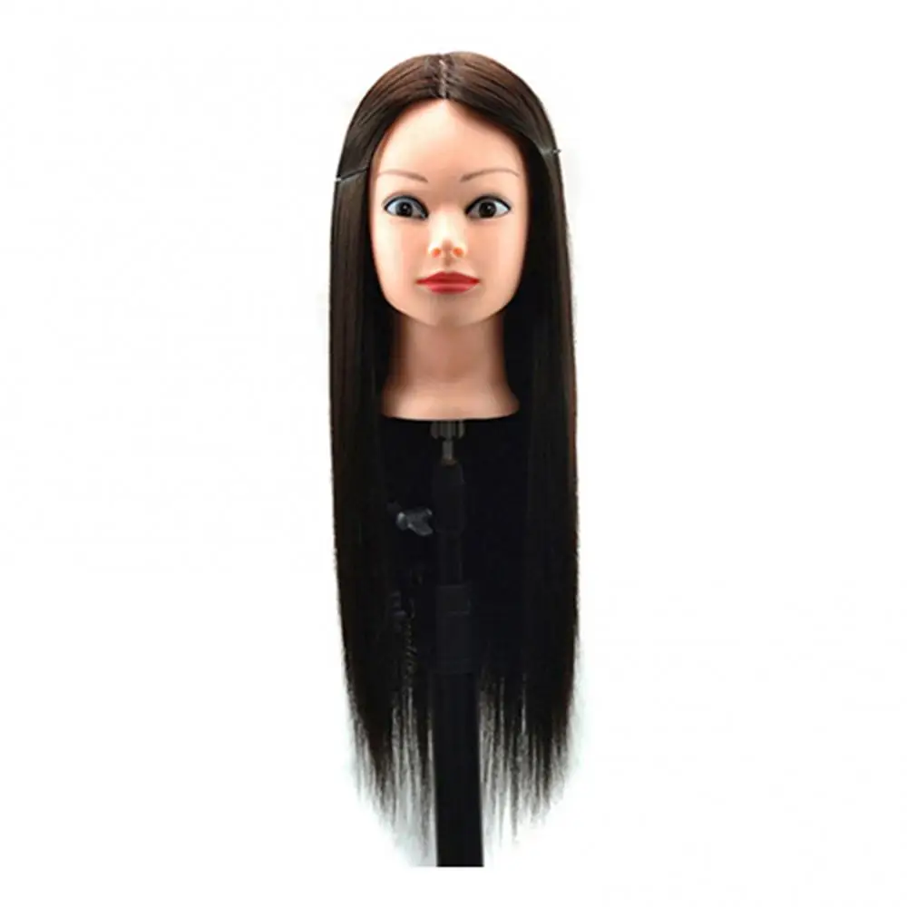 Mannequin Head Real Hair Doll Head For Hairstyle Professional Training Head Kit Styling To Practice Hot Curl Iron Straighten