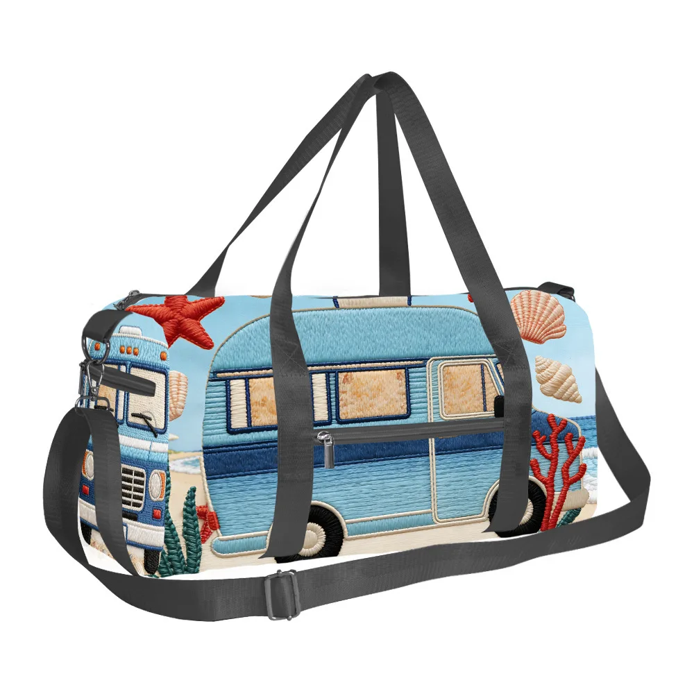 

Large Capacity Sports Fitness Bag Casual Styl Weekend Travel Duffel Bag Portable Hand Luggage Bag With Trolley Sleeve