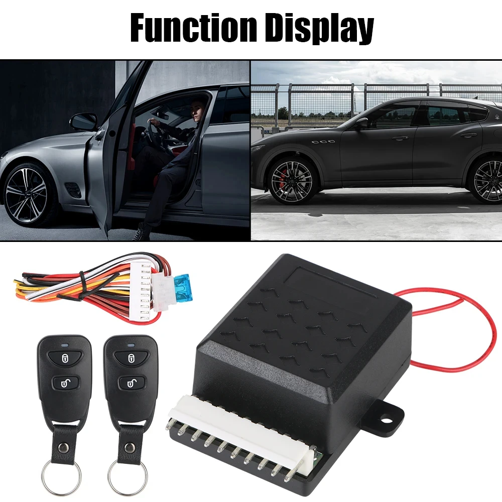 12V Universal Car Keyless Entry Central Locking Remote Control, Wire Cutting Car Rearview Mirror Folding Mirror Controller