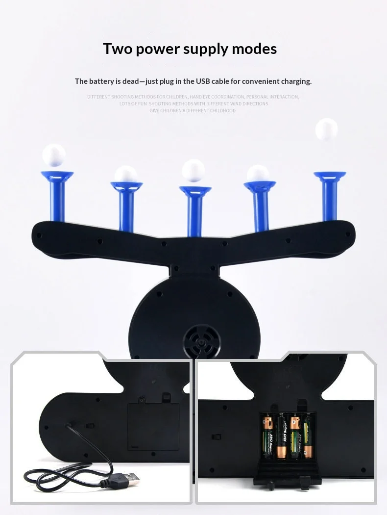 Floating Target Shooting Game Set Hover Floating Ball Shooting Toy With 2 Foam Dart Guns Usb Battery Powered Indoor Interactive