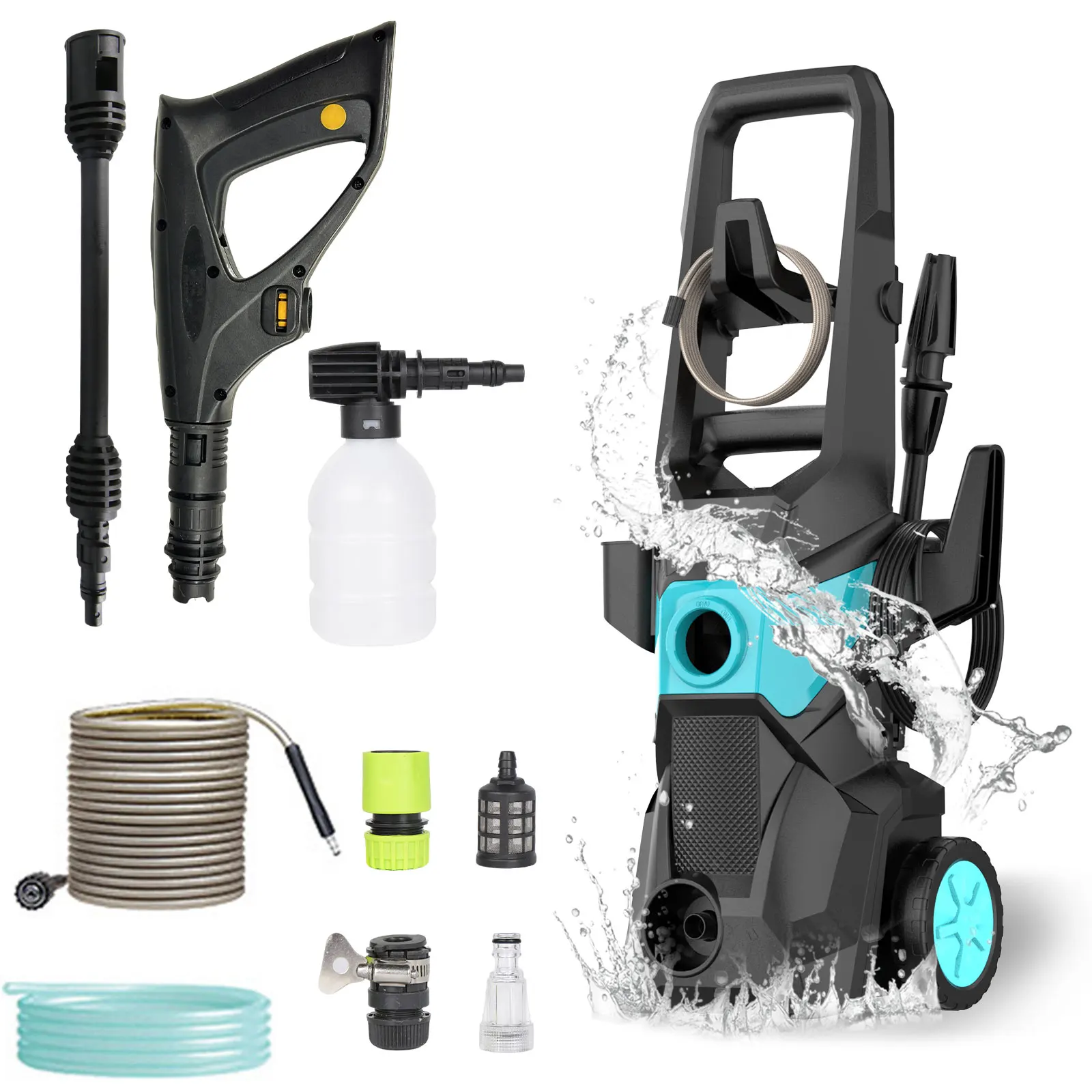 Machine de nettoyage à pression puissante de 135 bars, lave-linge à Jet électrique, Machine de lavage de sols de voiture, outil d'irrigation polyvalent pour fermes de jardin