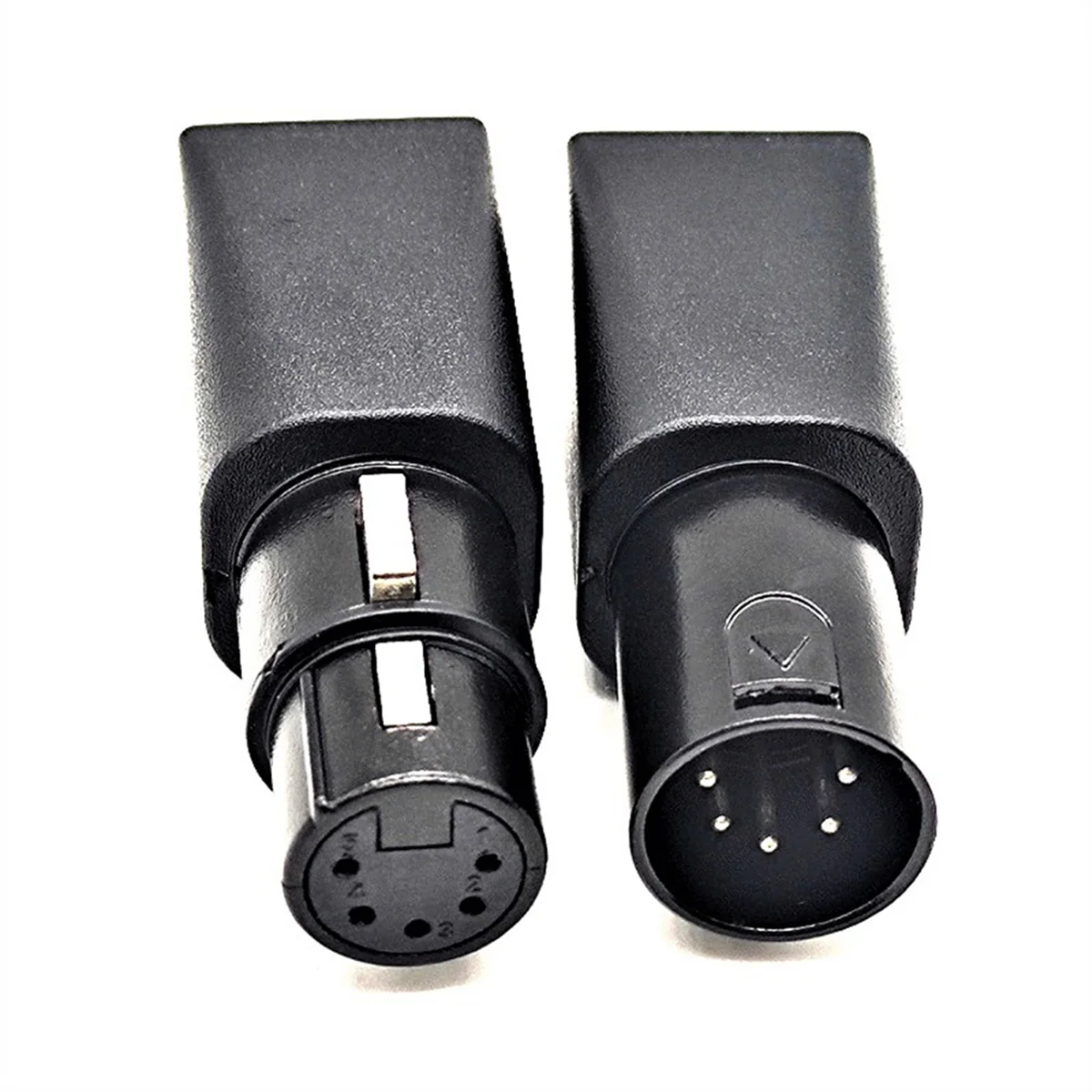 1Pair to RJ45 Connector RJ45 Ethernet to 5 Pin XLR Female & Male Adapter for Audio Video