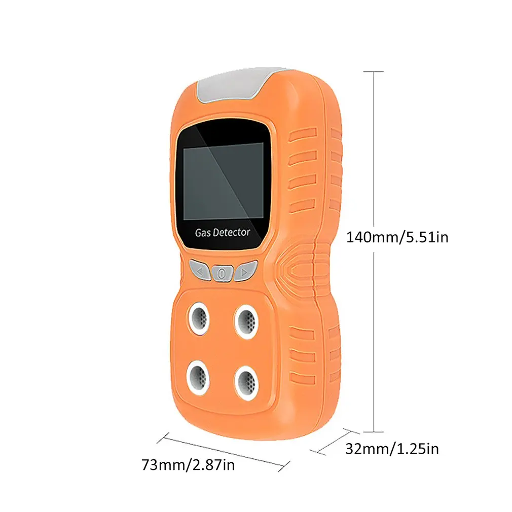 Detector multigas portátil, medidor de Gas O2 H2S CO LEL 4 en 1, oxígeno, hidrógeno, sulfuro, monóxido de carbono, Detector de fugas de Gas Combustible