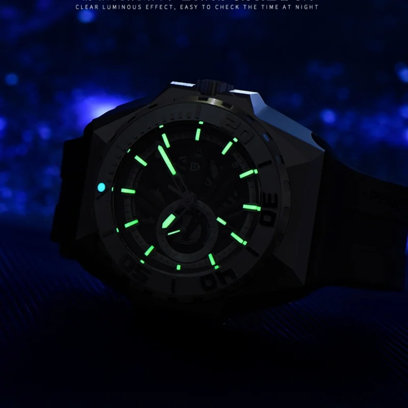 PAGANI DESIGN New Skeleton Men\'s Mechanical Watch MIYOTA 8217 Movement Luxury Automatic Watch Men\'s 100M Waterproof Reloj Hombre