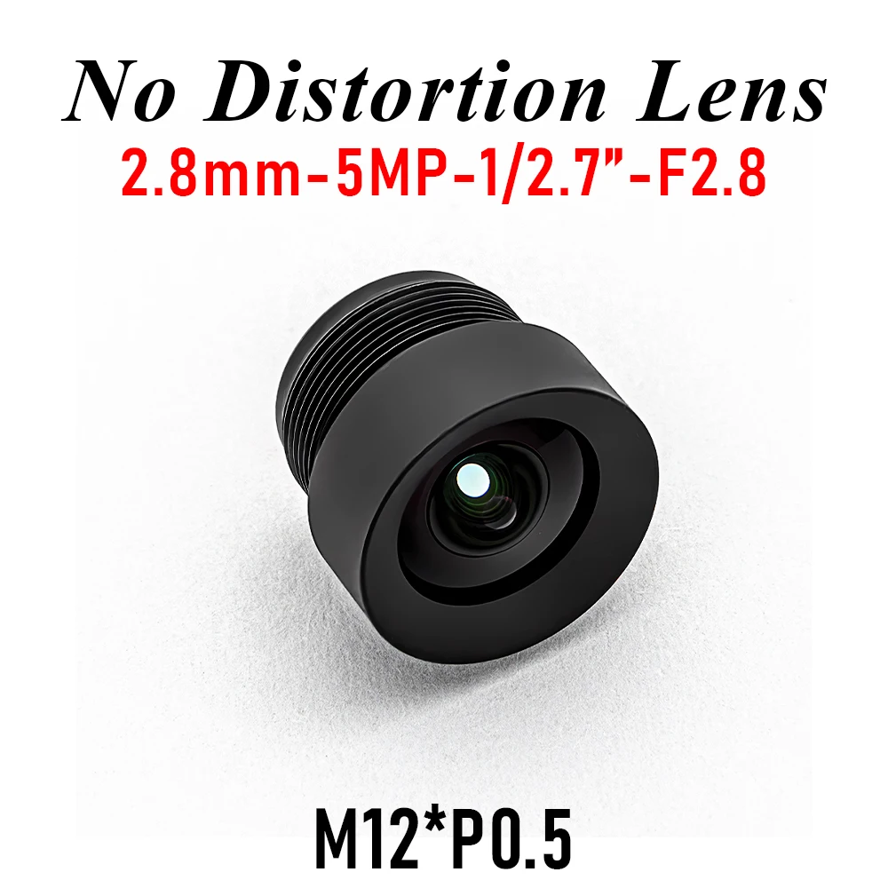 5MP 2.8mm M12 Lens No Distortion 1/2.7