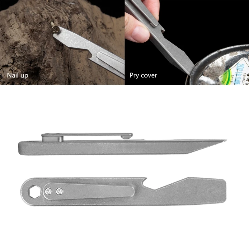 in titanio per esterni Apribottiglie Strumento multifunzione con clip A0KF