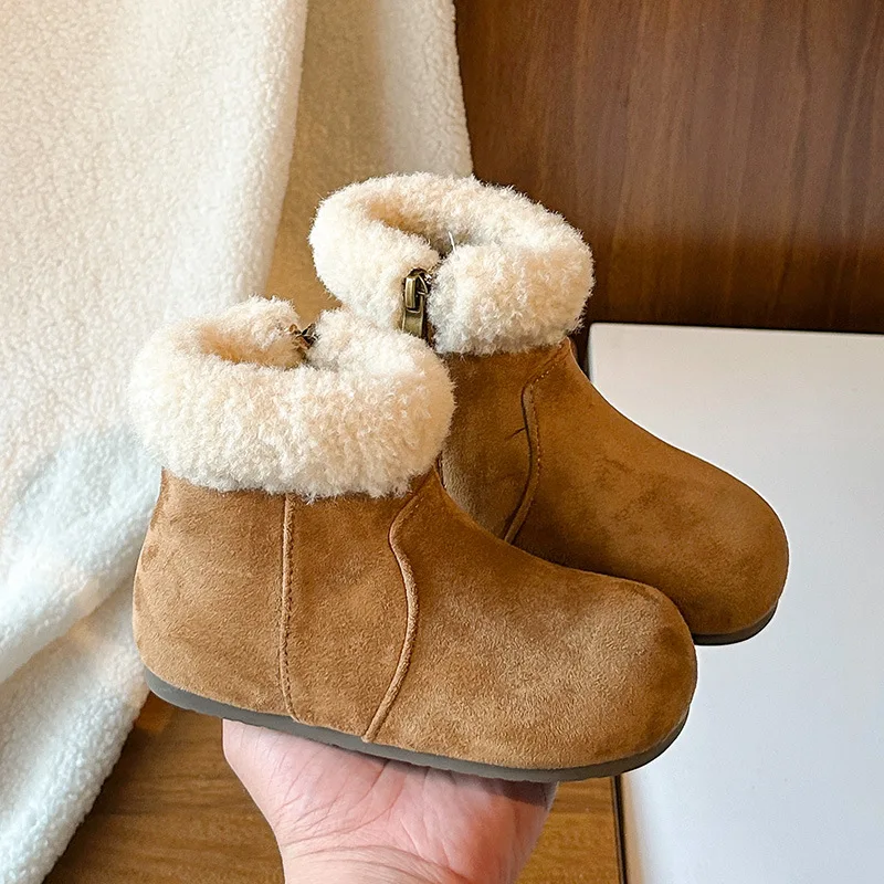 Classic Charm and Minimalist Multifunctional Children's Shoes 2026 Winter Edition Snow Boots for Girls Boys to Keep Warm 23-36