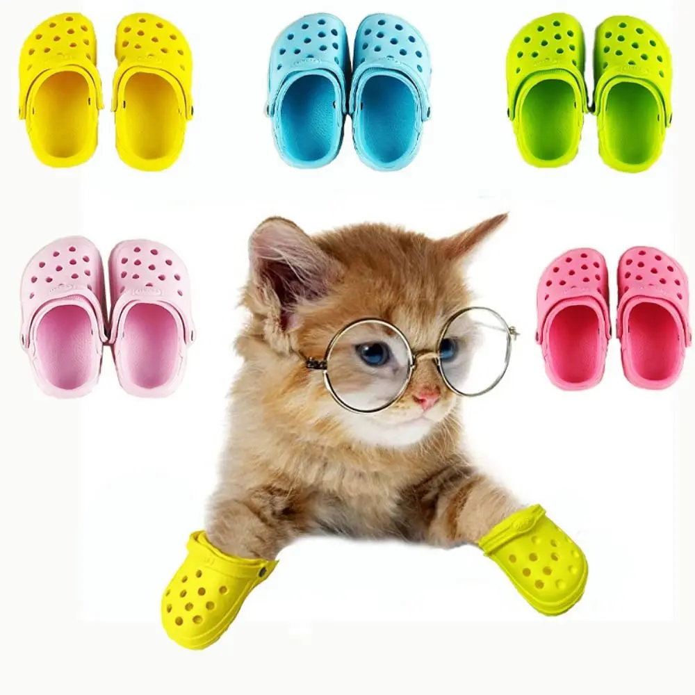 1 Pair Dog Sandal Slipper Non-slip Pet Sandals Soft-soled Comfortable Dog Hole Shoe Breathable EVA Dog Rain Boots Walking