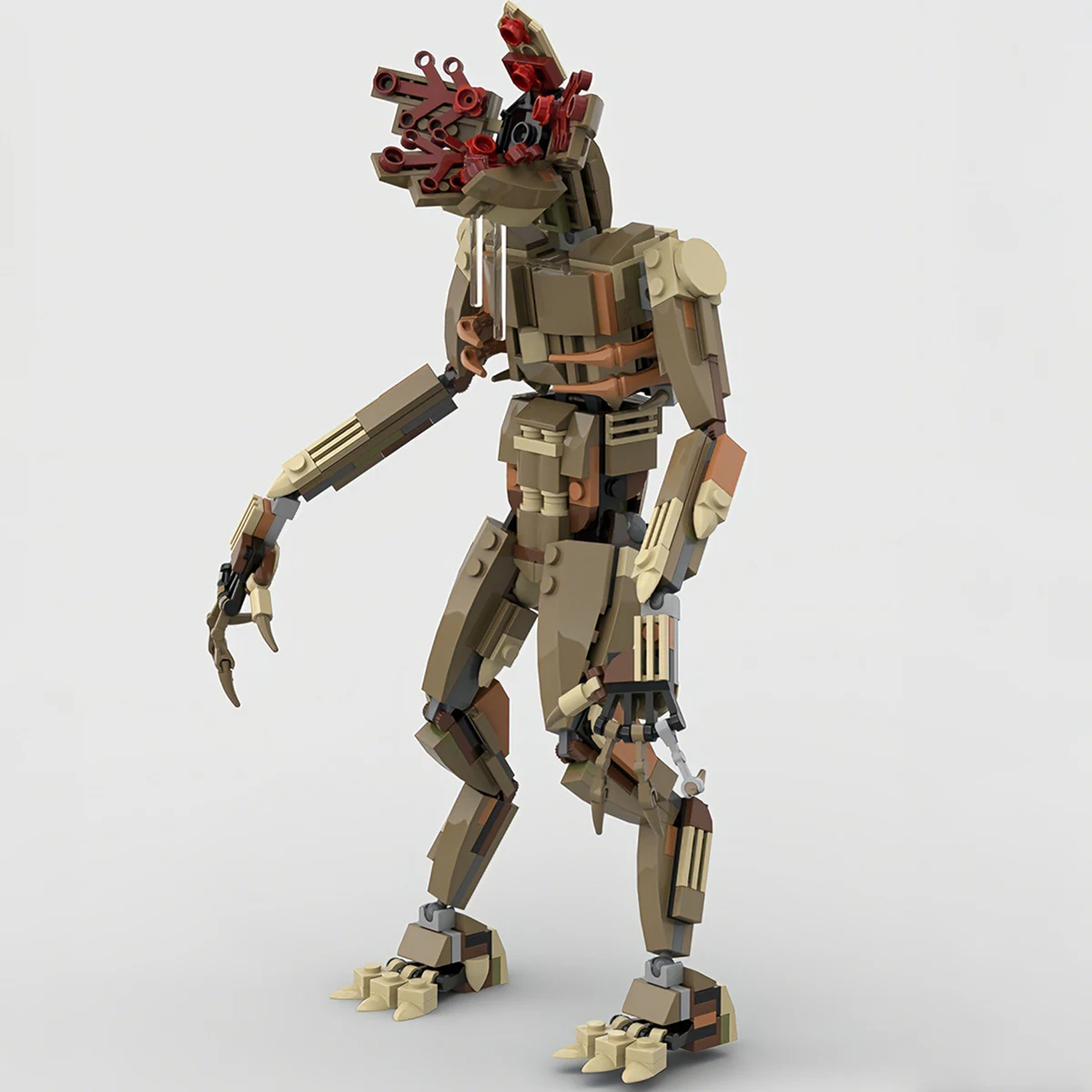 Desktop Decor MOC Demogorgon Strangered Monster Vecna Clock Eleven Building Block Bricks Display Model Toys Gifts