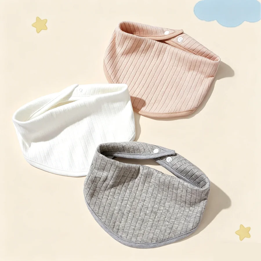 3pcs Baby Solid Bib