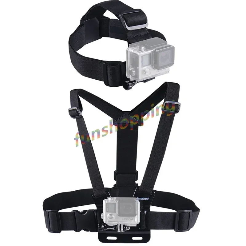 Elastic Adjustable Head Strap/Chest Belt/dog strap/Wrist Strap/Hand Strap 360 Degre For Gopro hero 4 3 2 3+ Sj4000 Accessories