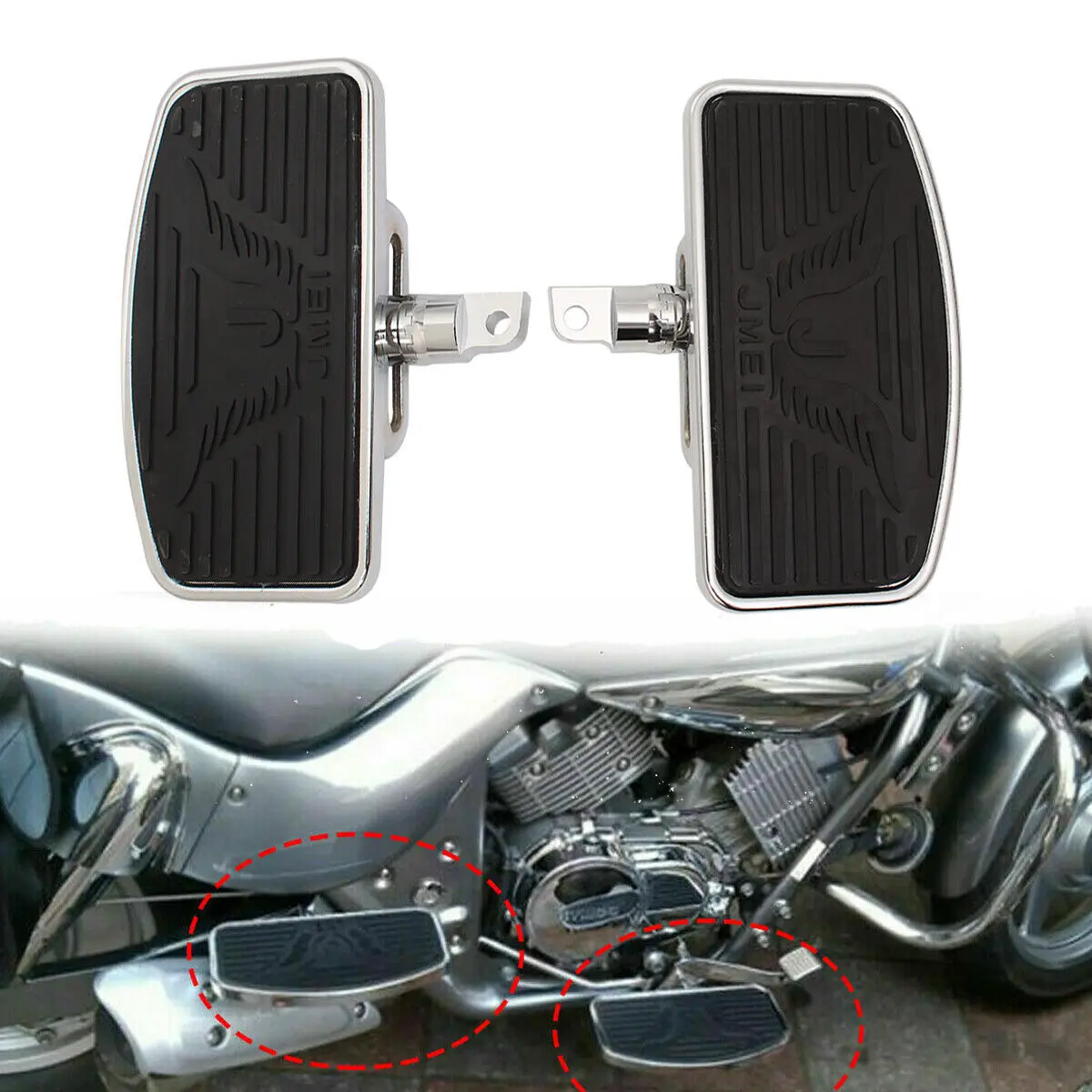 

Motorcycle Front Rear Driver Passenger Footrest Footpeg Floorboard Footboards For Harley Sportster Iron XL883 1200 Dyna