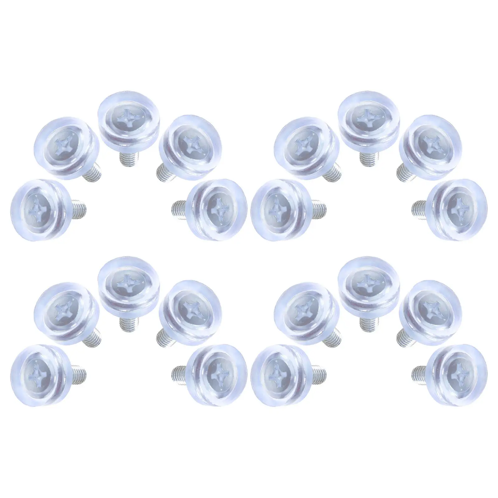 40Pcs Transparent Adjustable Furniture Feet Threaded Scratch Resistant Levelers Floor Protectors for Tables Chairs Cabinets Anti