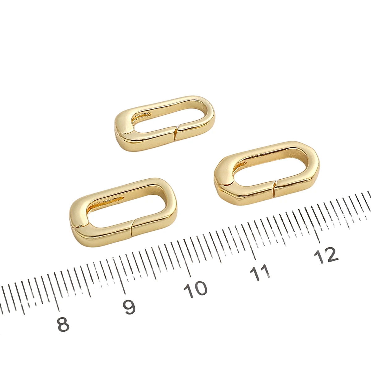 1pc Copper Long Oval Shape Snap Hook Gold Color Multifunctional Spring Clasp Lock Ring Buckle for Diy Jewelry Making Accessories