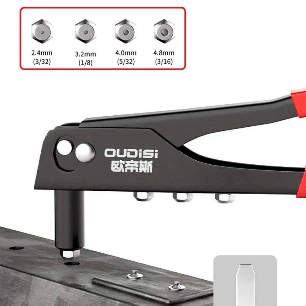 Professionele Heavy Duty Klinknagel Pistool Hand Klinkhamer Tool Kit met 100 Stuks Klinknagels voor Meubels Trailer Boot-Pop Rivet Gun Set