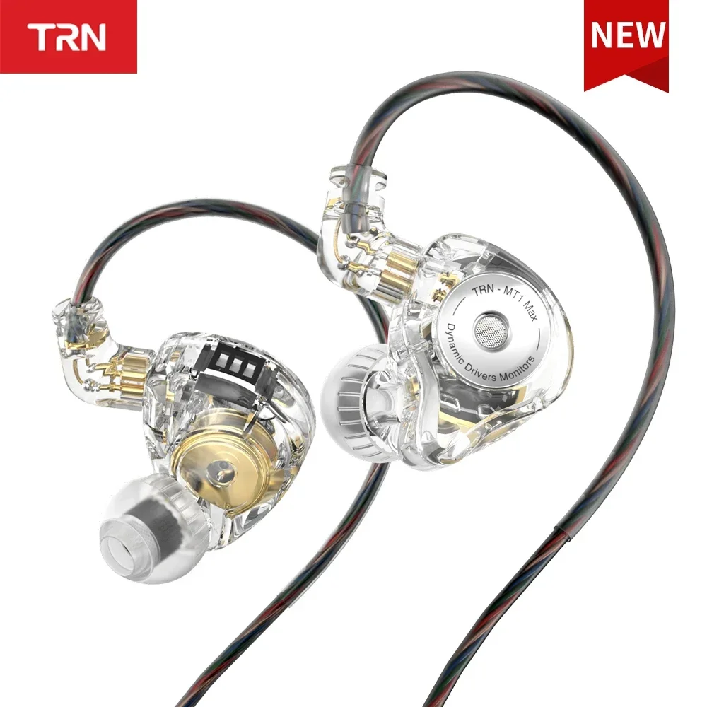 TRN MT1 MAX  Earphones Dual Magnet Dynamic Driver  with Tuning Switches Cancelling HIFI Headset New Arrival