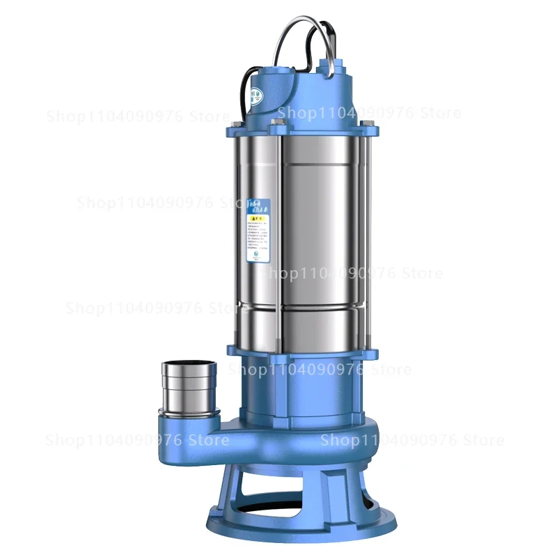 650W Household Cutting Sewage Submersible Pump Manure Mud Septic Tank Suction 1 Inch with 10m Hose 5m Cable