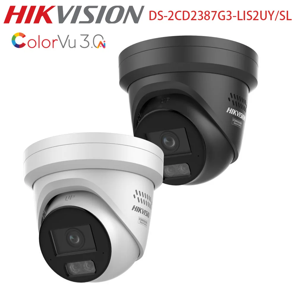 Hikvision 8MP ColorVu3.0 4K IP Camera with Black White Active Strobe Alarm Speaker High End 1/1.8