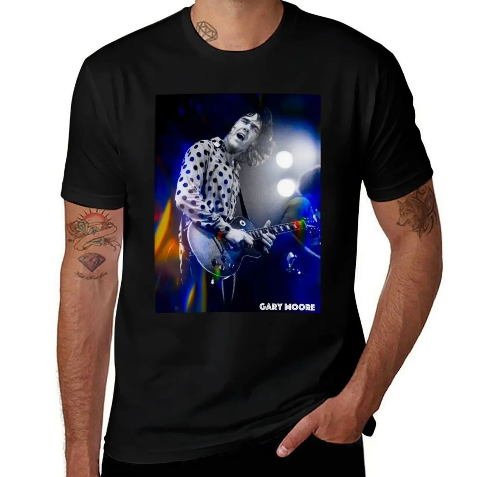 

Gary Moore T-Shirt croswit shirt man summer 2025 sublime korean fashion mens graphic t-shirts