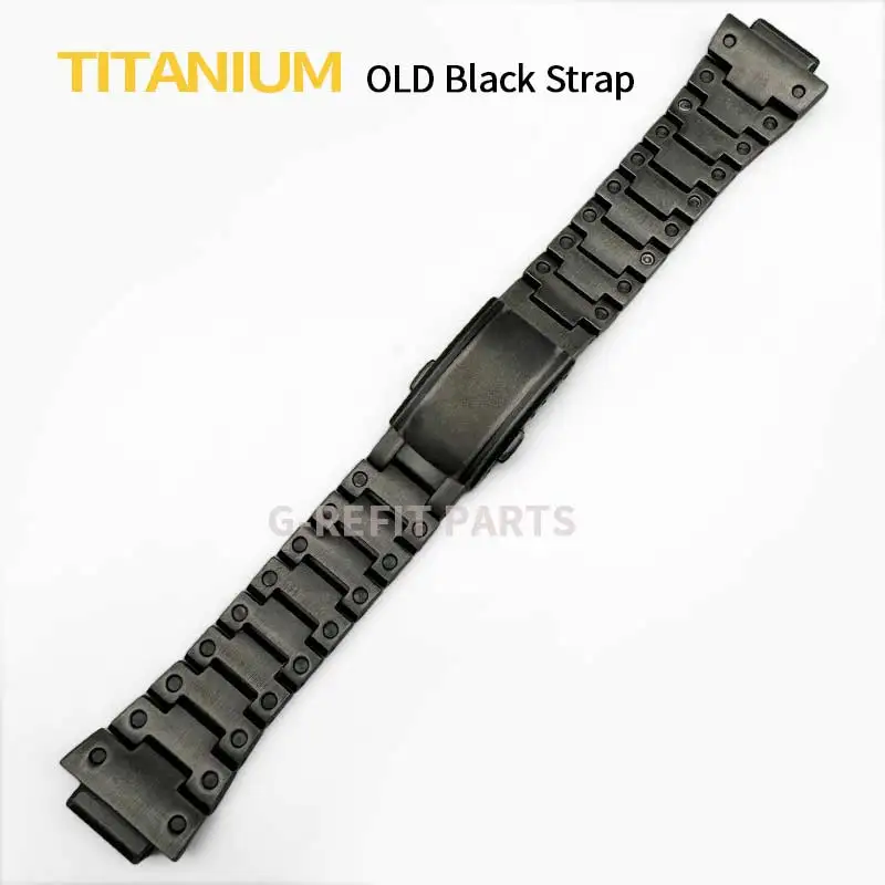 G-Refit V5.5 Titaniumlegering DW5600 GWB5600 G5600E GWM5610 Horlogebanden Bezel Strap Set Horlogeband Metaal/Case zwarte band Met Gereedschap