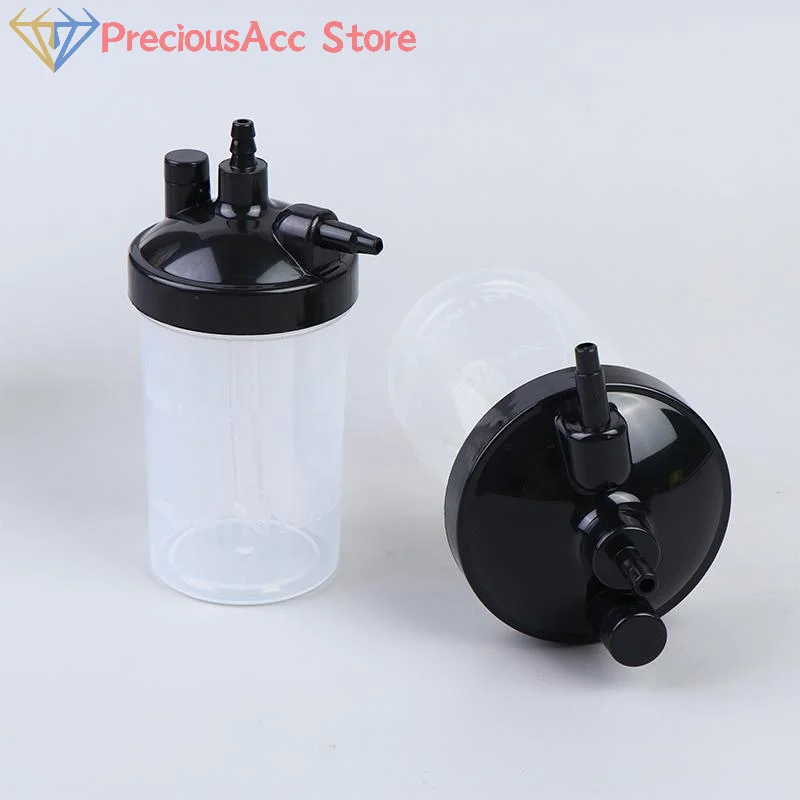Oxygen Humidifier Bottle Plastic Bubbler Water Container For Oxygen Regulator Concentrator Equipment  Accessory