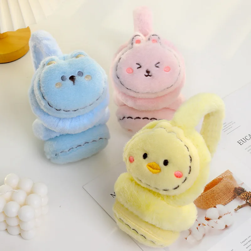 Jesień zima dzieci śliczne regulowane ciepłe nauszniki zimowe studenci uszy przeciw zamarzaniu nauszniki