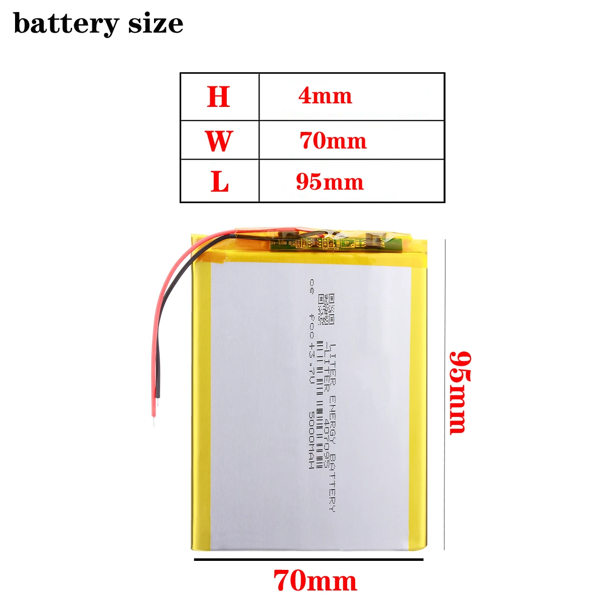 Batteria della compressa del polimero del litio di 3.7V 5000mAh 407095 con il bordo di protezione per la batteria agli ioni di litio del PC della