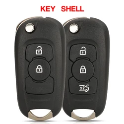 jingyuqin 2/3 Buttons Original Flip Folding Remote Car Key Shell Case For Buick/Opel/Vauxhall Astra K 2015 2016-2019 Replacement