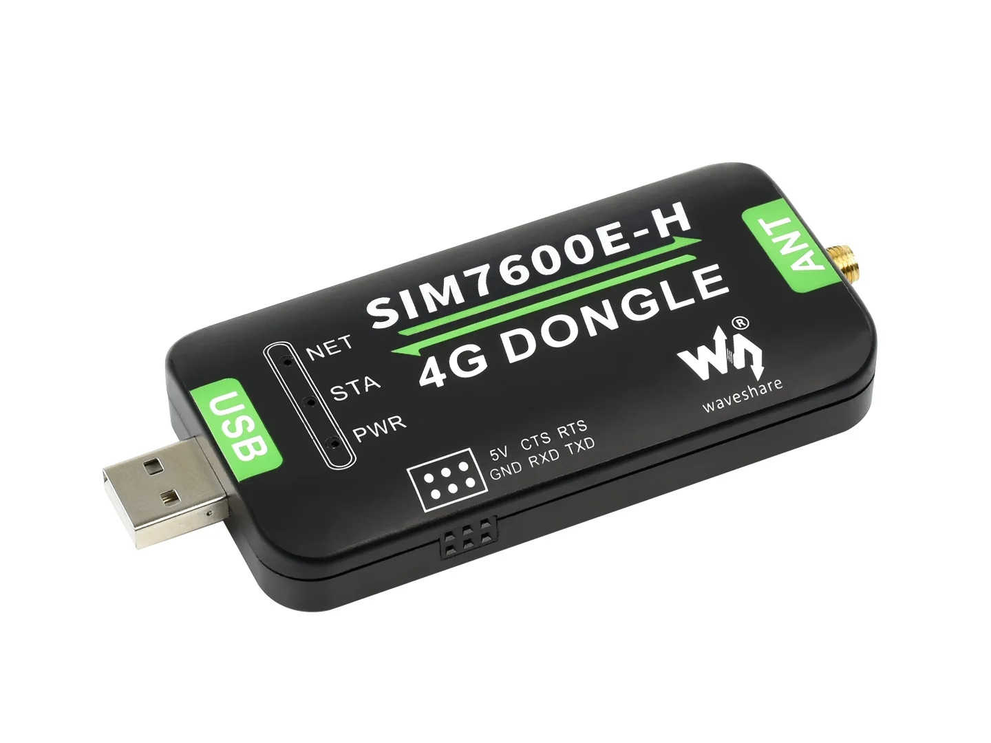 

SIM7600E-H 4G DONGLE, GNSS Positioning, for Europe / the Middle East / Africa / South Korea / Thailand