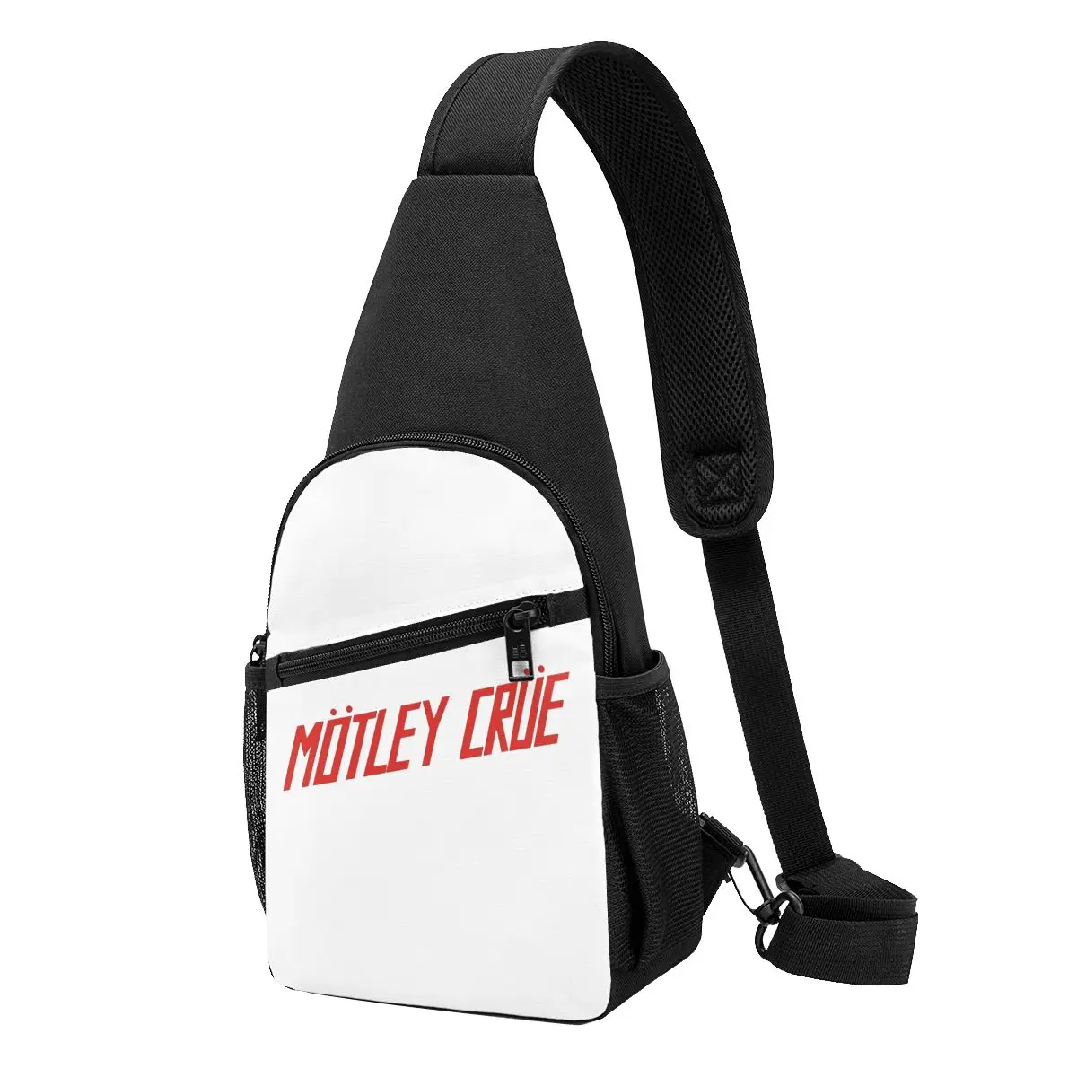 Motleys Crues Metal Rock Chest Bag Men Sling Crossbody Backpack Chest Bag Traveling Hiking Daypack Shoulder Bag
