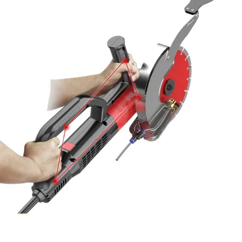 Brushless Wall Slotting Machine, Dust-free Concrete Groove Cutter, Grooving Tool for Water & Electrical Wiring Installation