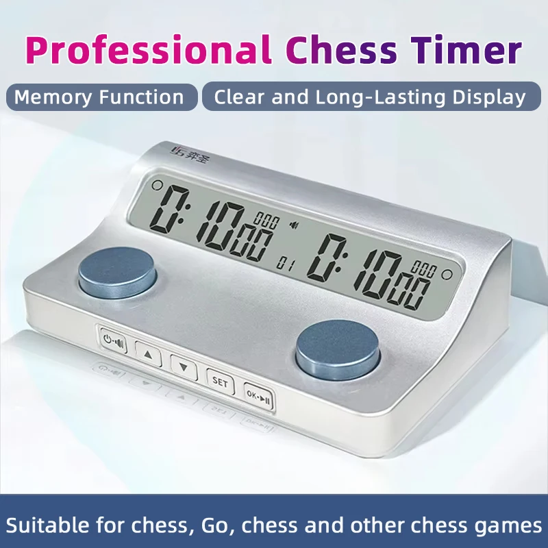 Temporizador de ajedrez profesional YS-905, pantalla clara y duradera, reloj de ajedrez Digital, función de cuenta regresiva, temporizador de juego de mesa