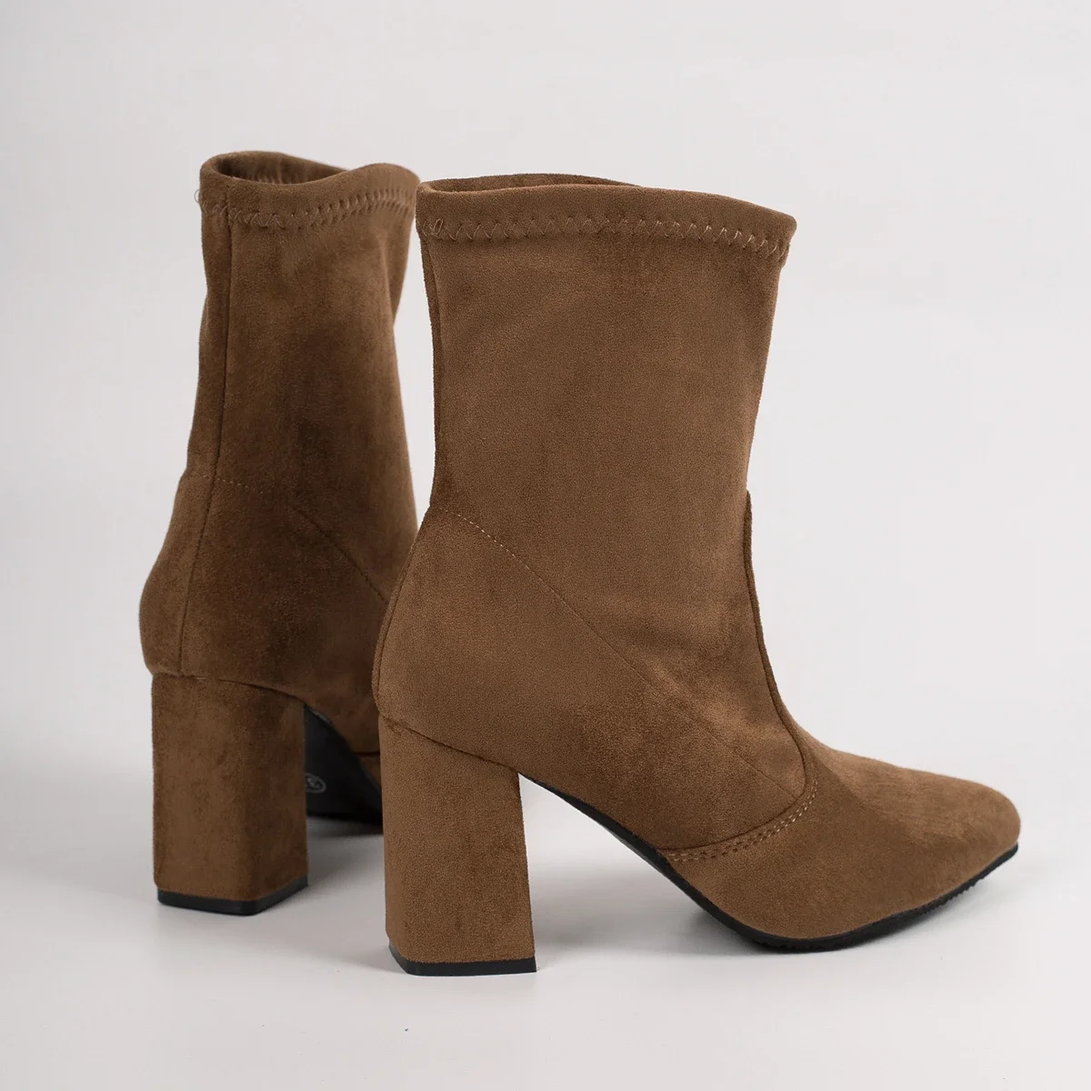 Herbst/Winter Damen-Stiefeletten mit dicken Absätzen und spitzer Spitze aus Wildleder. Modische rutschfeste Outdoor-Stiefel im europäischen und amerikanischen Stil – Detail 36
